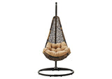 EEI-2276-BLK-MOC-SET Abate Wicker Rattan Outdoor Patio Swing Chair By Modway