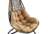 EEI-2276-BLK-MOC-SET Abate Wicker Rattan Outdoor Patio Swing Chair By Modway