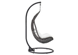 EEI-2276-GRY-WHI-SET Abate Wicker Rattan Outdoor Patio Swing Chair By Modway