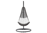EEI-2276-GRY-WHI-SET Abate Wicker Rattan Outdoor Patio Swing Chair By Modway