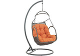 EEI-2279-ORA-SET Arbor Outdoor Patio Wood Swing Chair By Modway