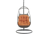 EEI-2279-ORA-SET Arbor Outdoor Patio Wood Swing Chair By Modway