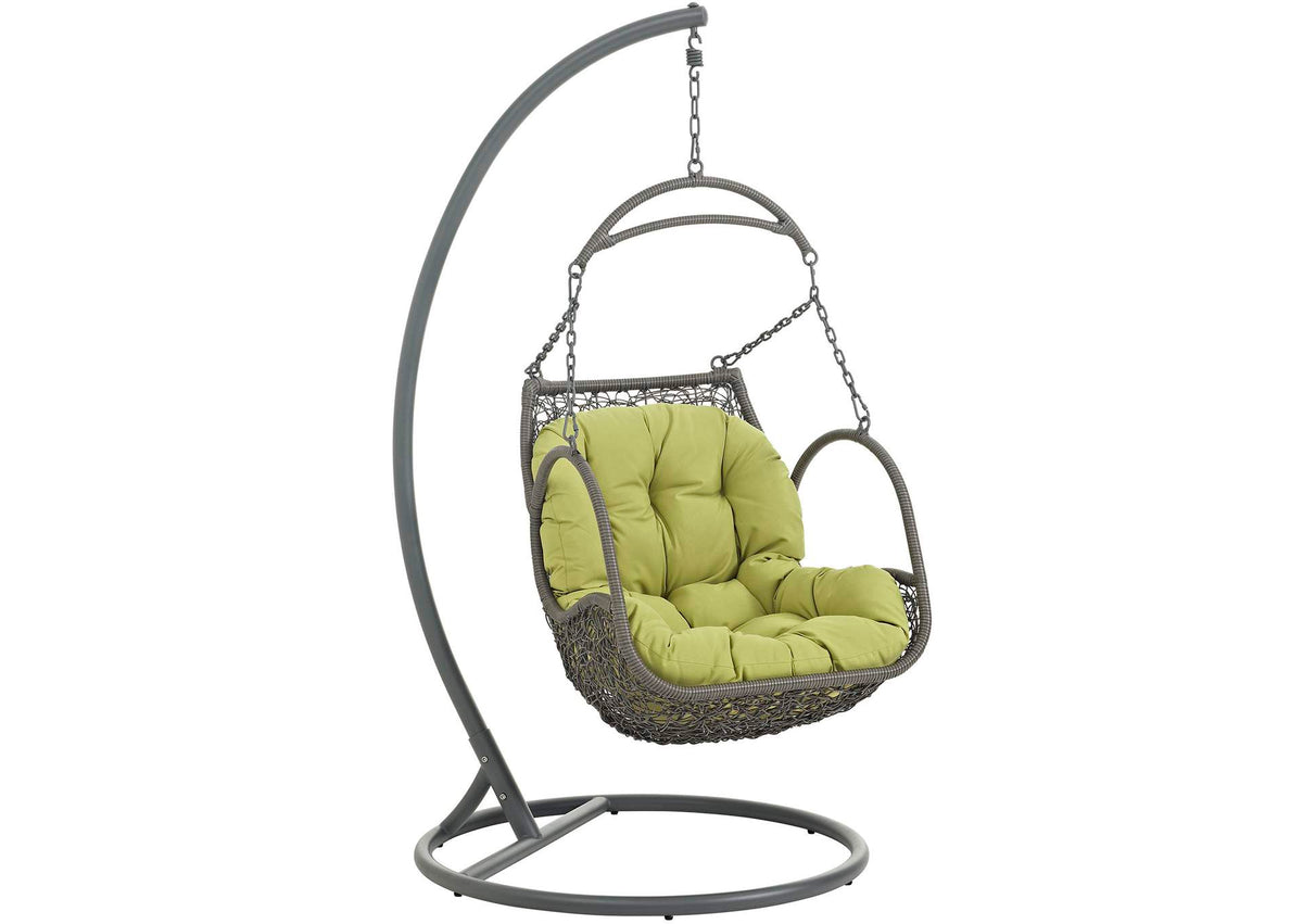 EEI-2279-PER-SET Arbor Outdoor Patio Wood Swing Chair By Modway