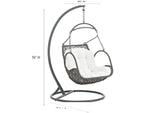 EEI-2279-WHI-SET Arbor Outdoor Patio Wood Swing Chair By Modway