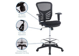 EEI-2289-BLK Articulate Drafting Chair By Modway