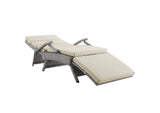 EEI-2301-LGR-BEI Envisage Chaise Outdoor Patio Wicker Rattan Lounge Chair By Modway