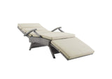 EEI-2301-LGR-BEI Envisage Chaise Outdoor Patio Wicker Rattan Lounge Chair By Modway