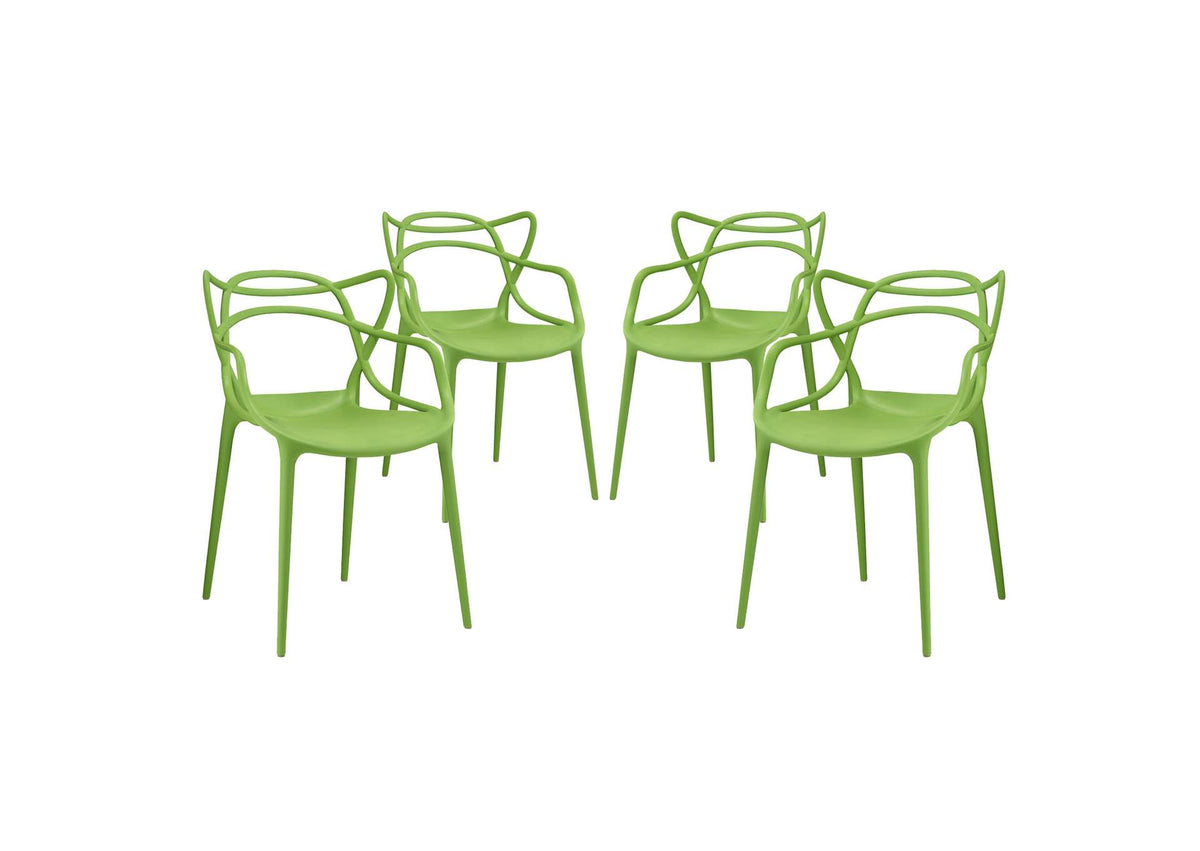 EEI-2348-GRN-SET Entangled Dining Set Set Of 4 By Modway