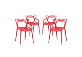 EEI-2348-RED-SET Entangled Dining Set Set Of 4 By Modway