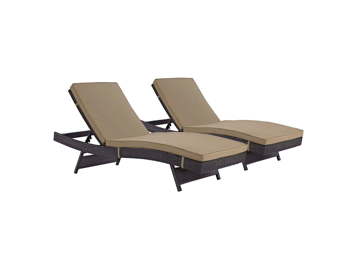 EEI-2428-EXP-MOC-SET Convene Outdoor Patio Chaise Set Of 2 By Modway