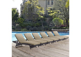 EEI-2430-EXP-MOC-SET Convene Outdoor Patio Chaise Set Of 6 By Modway