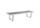 EEI-246-SLV Sauna 5' Stainless Steel Bench By Modway