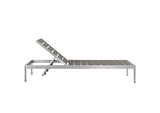 EEI-2468-SLV-GRY-SET Shore Outdoor Patio Aluminum Chaise Set Of 4 By Modway