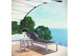 EEI-2470-SLV-BLK-SET Shore 2 Piece Outdoor Patio Aluminum Set By Modway