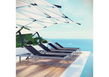 EEI-2473-SLV-BLK-SET Shore Outdoor Patio Aluminum Chaise Set Of 4 By Modway