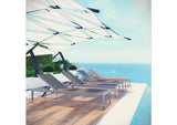 EEI-2473-SLV-GRY-SET Shore Outdoor Patio Aluminum Chaise Set Of 4 By Modway