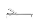EEI-2473-SLV-WHI-SET Shore Outdoor Patio Aluminum Chaise Set Of 4 By Modway
