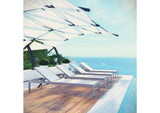 EEI-2473-SLV-WHI-SET Shore Outdoor Patio Aluminum Chaise Set Of 4 By Modway