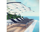 EEI-2474-SLV-BLK-SET Shore Outdoor Patio Aluminum Chaise Set Of 6 By Modway