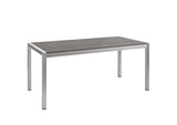 EEI-2480-SLV-GRY-SET Shore 3 Piece Outdoor Patio Aluminum Dining Set By Modway