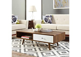 EEI-2528-WAL-WHI Transmit Coffee Table By Modway