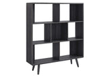 EEI-2529-CHA Transmit 7 Shelf Wood Grain Bookcase By Modway