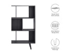 EEI-2529-CHA Transmit 7 Shelf Wood Grain Bookcase By Modway