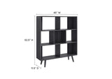 EEI-2529-CHA Transmit 7 Shelf Wood Grain Bookcase By Modway