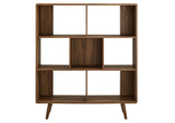 EEI-2529-WAL Transmit 7 Shelf Wood Grain Bookcase By Modway