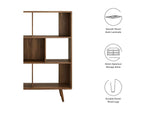 EEI-2529-WAL Transmit 7 Shelf Wood Grain Bookcase By Modway