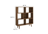 EEI-2529-WAL Transmit 7 Shelf Wood Grain Bookcase By Modway