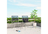 EEI-2585-SLV-BLK-SET Shore Outdoor Patio Aluminum Side Chair Set Of 2 By Modway
