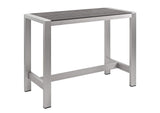 EEI-2587-SLV-GRY-SET Shore 7 Piece Outdoor Patio Aluminum Dining Set By Modway