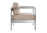 EEI-2599-SLV-BEI Shore 3 Piece Outdoor Patio Aluminum Set By Modway