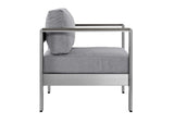 EEI-2599-SLV-GRY Shore 3 Piece Outdoor Patio Aluminum Set By Modway