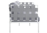 EEI-2603-WHI-GRY Harmony Outdoor Patio Aluminum Loveseat By Modway
