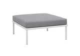 EEI-2609-WHI-GRY Harmony Outdoor Patio Aluminum Ottoman By Modway