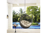 EEI-2654-GRY-BEI Hide Outdoor Patio Swing Chair Without Stand By Modway