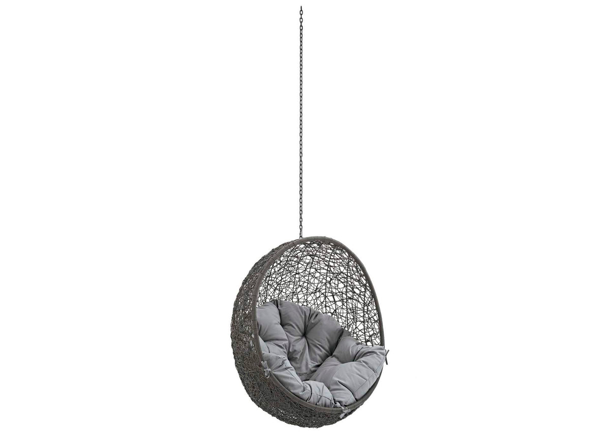 EEI-2654-GRY-GRY Hide Outdoor Patio Swing Chair Without Stand By Modway