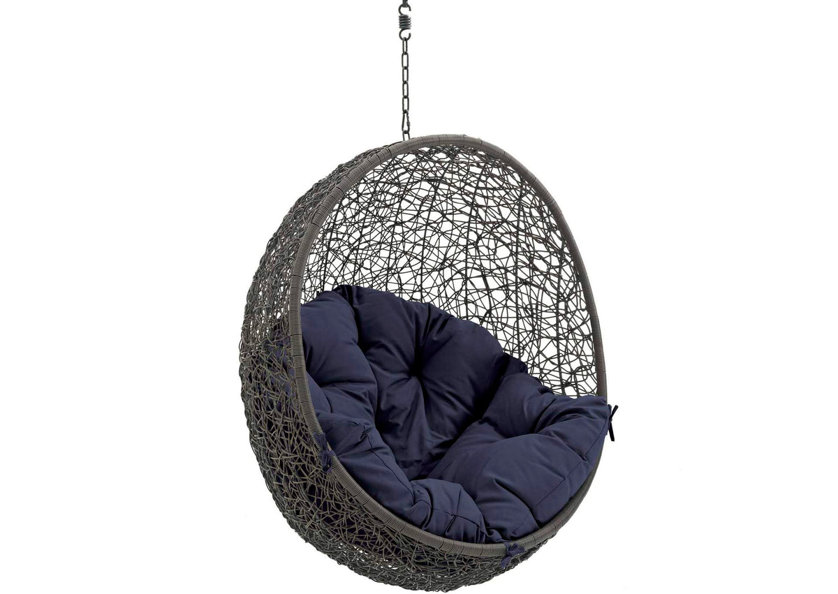 EEI-2654-GRY-NAV Hide Outdoor Patio Swing Chair Without Stand By Modway