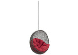 EEI-2654-GRY-RED Hide Outdoor Patio Swing Chair Without Stand By Modway