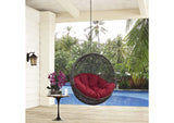 EEI-2654-GRY-RED Hide Outdoor Patio Swing Chair Without Stand By Modway