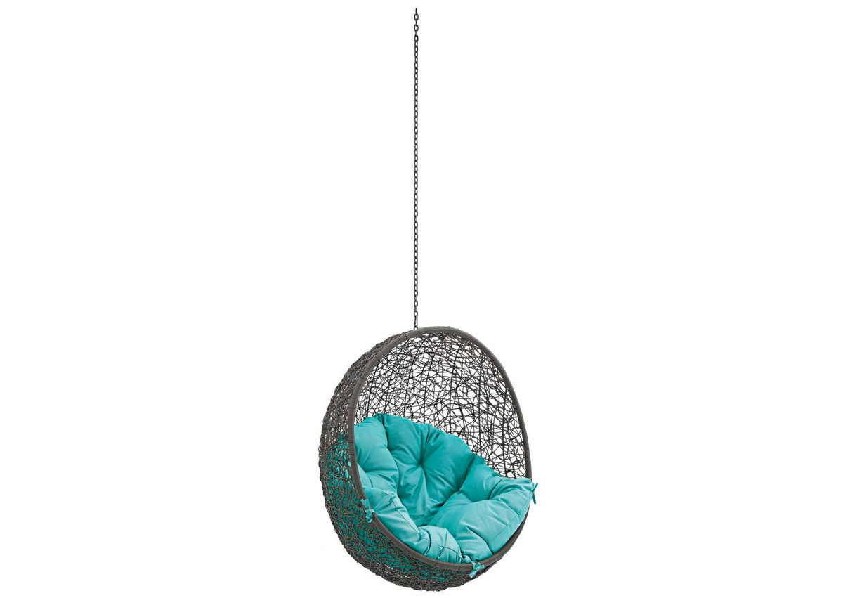 EEI-2654-GRY-TRQ Hide Outdoor Patio Swing Chair Without Stand By Modway