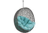 EEI-2654-GRY-TRQ Hide Outdoor Patio Swing Chair Without Stand By Modway