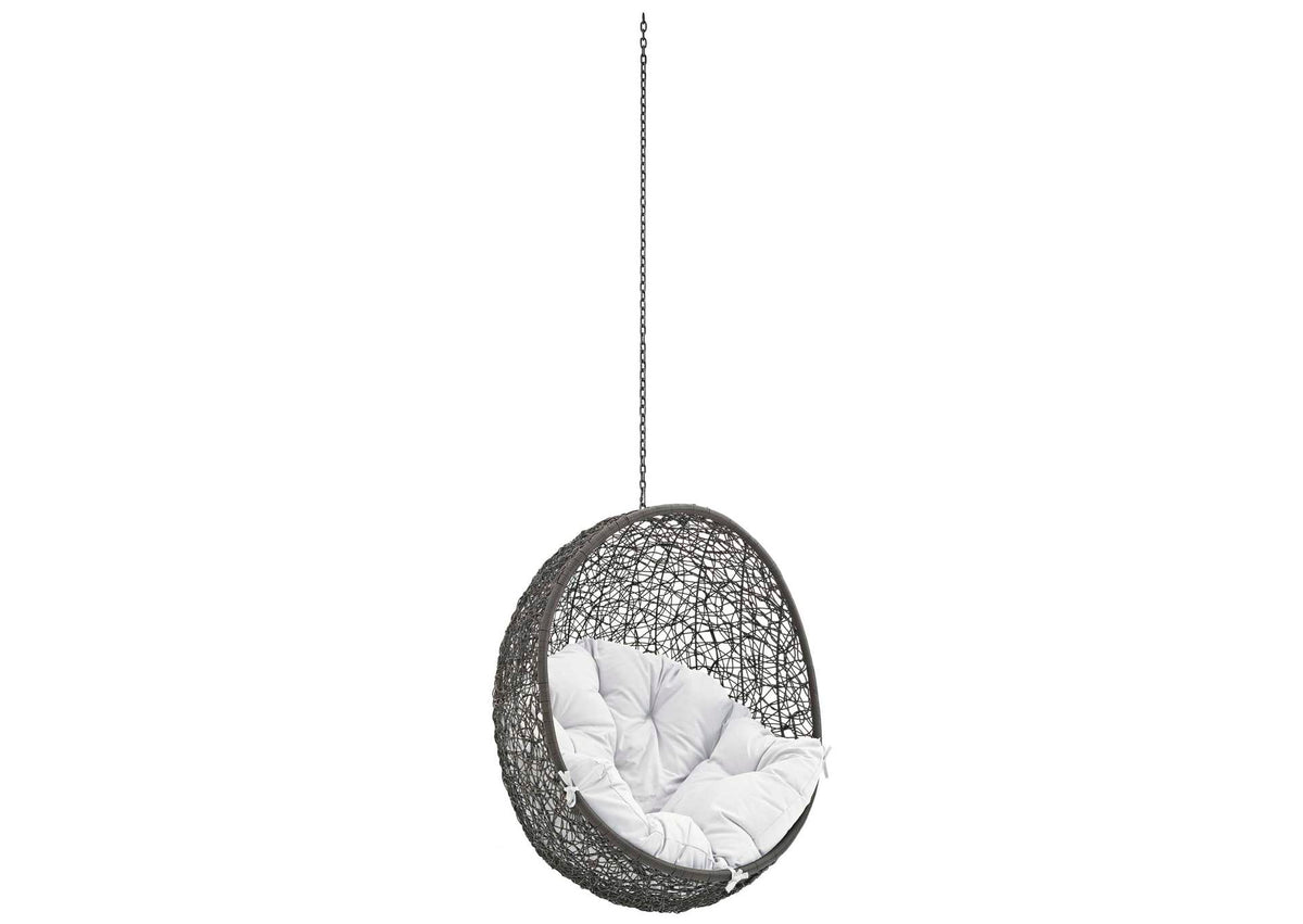 EEI-2654-GRY-WHI Hide Outdoor Patio Swing Chair Without Stand By Modway