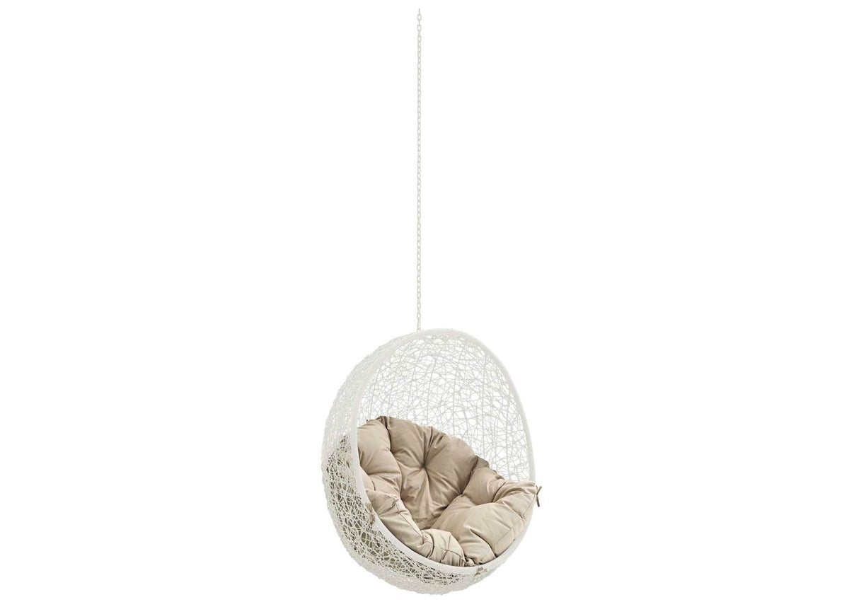 EEI-2654-WHI-BEI Hide Outdoor Patio Swing Chair Without Stand By Modway