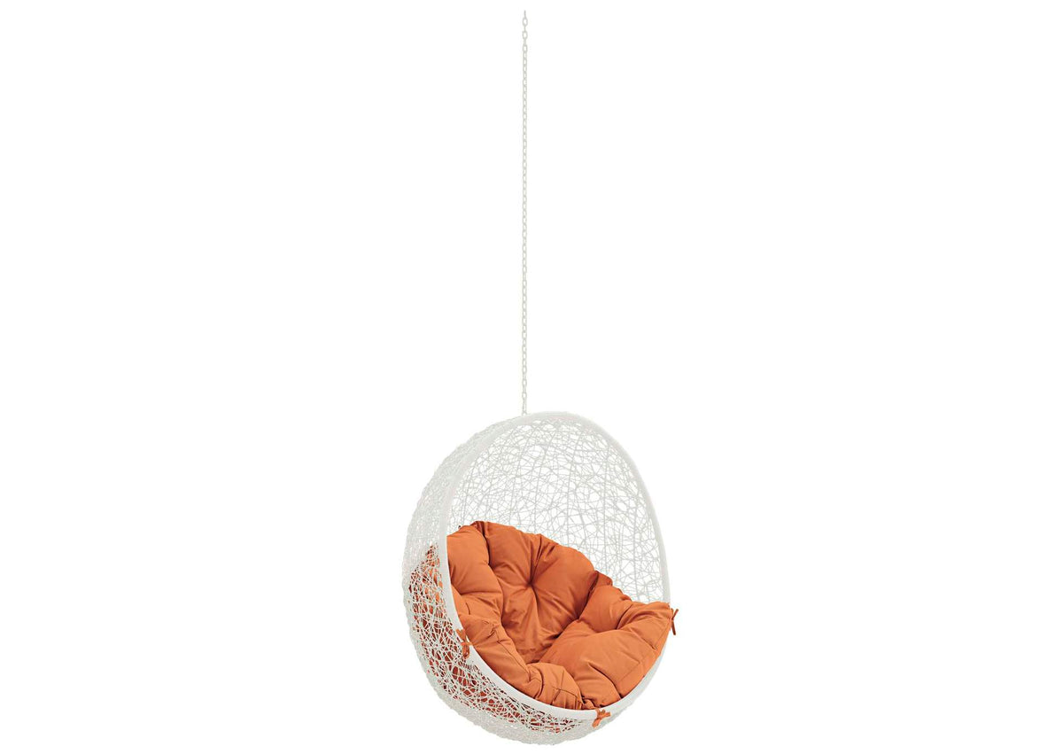 EEI-2654-WHI-ORA Hide Outdoor Patio Swing Chair Without Stand By Modway