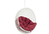 EEI-2654-WHI-RED Hide Outdoor Patio Swing Chair Without Stand By Modway