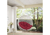 EEI-2654-WHI-RED Hide Outdoor Patio Swing Chair Without Stand By Modway