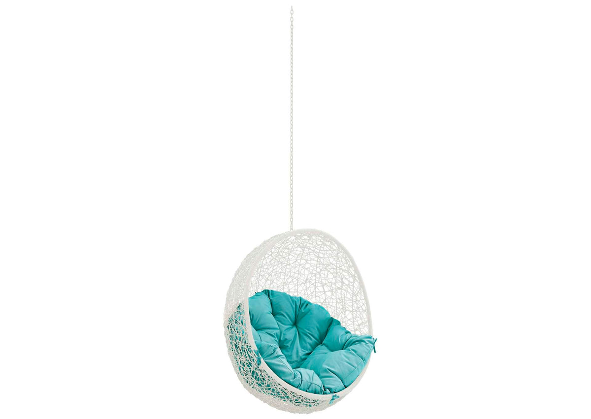 EEI-2654-WHI-TRQ Hide Outdoor Patio Swing Chair Without Stand By Modway